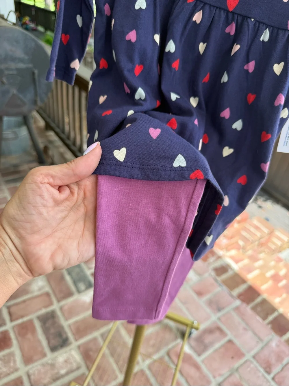 Old Navy Baby Girl 2 Piece Heart Dress Leggings Set 18-24M NWT
